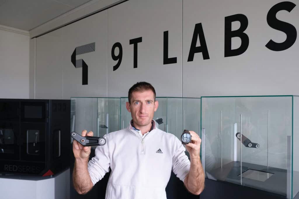 Director of Business Development Yannick Willemin in the assembly hall of 9T Labs. (Photo: 9T Labs)