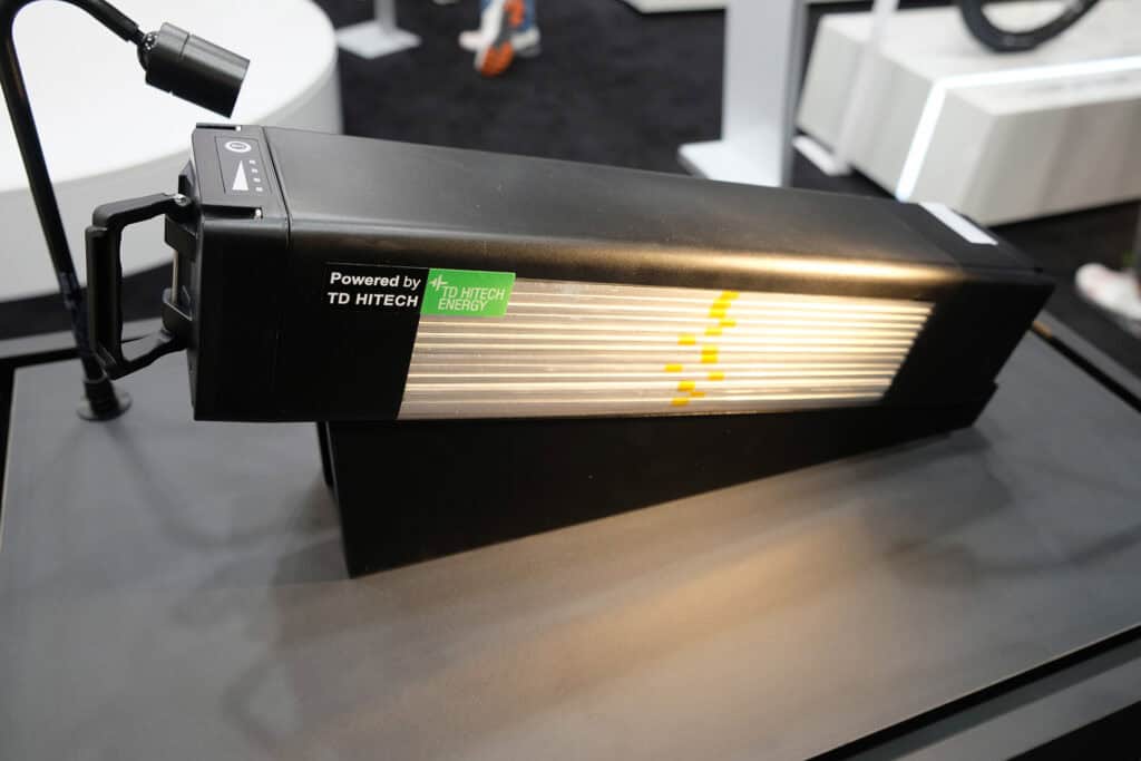 This prototype battery developed by TD Hitech Energy was shown in 2023 at Eurobike. (Photo: Laurens van Rooijen)